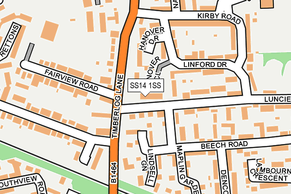 SS14 1SS map - OS OpenMap – Local (Ordnance Survey)