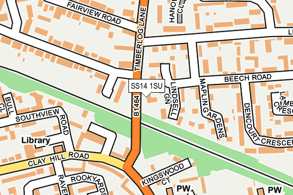 SS14 1SU map - OS OpenMap – Local (Ordnance Survey)