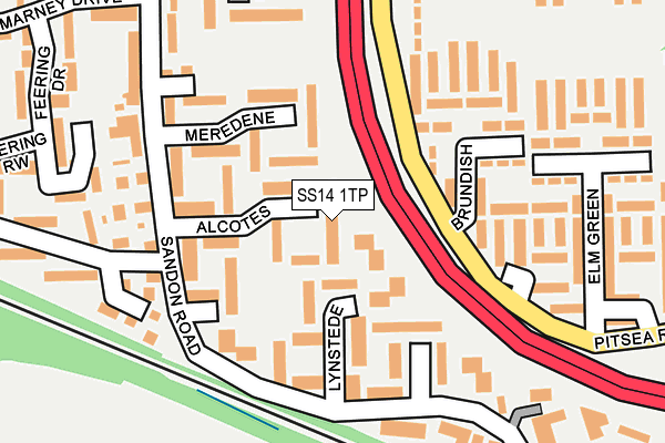 SS14 1TP map - OS OpenMap – Local (Ordnance Survey)