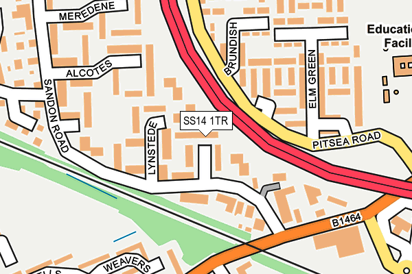 SS14 1TR map - OS OpenMap – Local (Ordnance Survey)