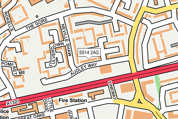 SS14 2AQ map - OS OpenMap – Local (Ordnance Survey)