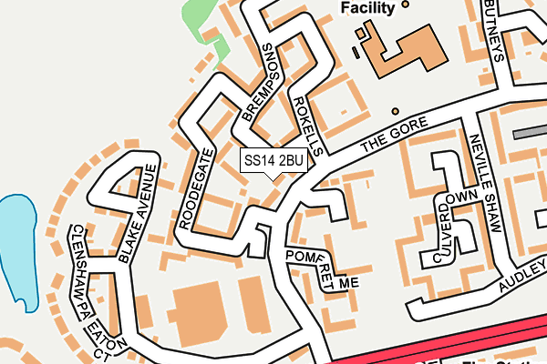 SS14 2BU map - OS OpenMap – Local (Ordnance Survey)