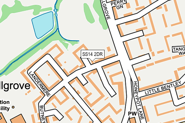 SS14 2DR map - OS OpenMap – Local (Ordnance Survey)