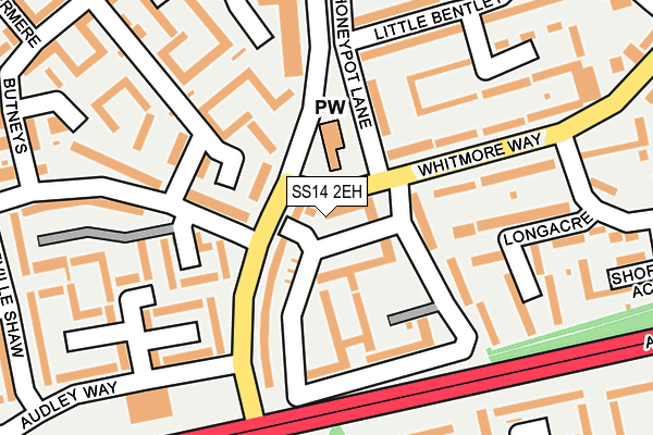 SS14 2EH map - OS OpenMap – Local (Ordnance Survey)