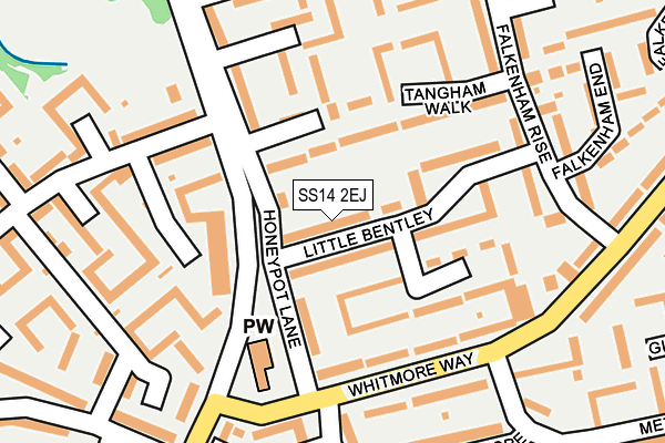 SS14 2EJ map - OS OpenMap – Local (Ordnance Survey)