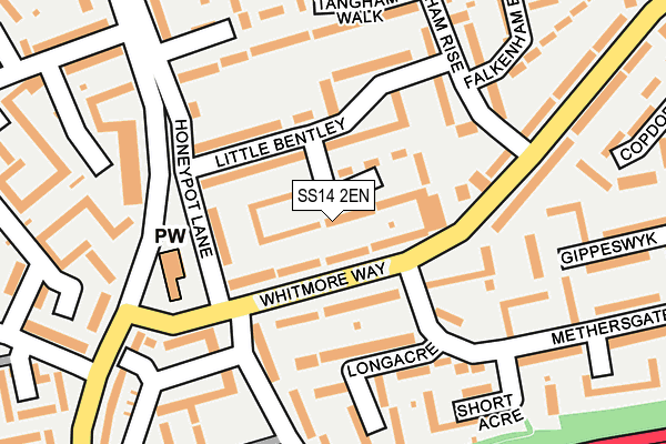 SS14 2EN map - OS OpenMap – Local (Ordnance Survey)
