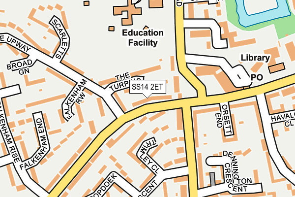 SS14 2ET map - OS OpenMap – Local (Ordnance Survey)