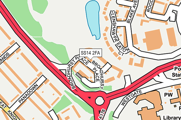 SS14 2FA map - OS OpenMap – Local (Ordnance Survey)