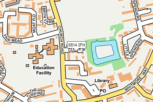 SS14 2FH map - OS OpenMap – Local (Ordnance Survey)