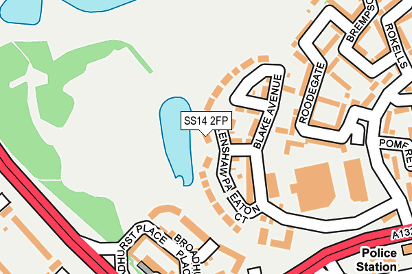 SS14 2FP map - OS OpenMap – Local (Ordnance Survey)