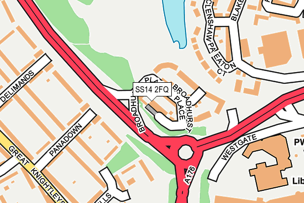 SS14 2FQ map - OS OpenMap – Local (Ordnance Survey)