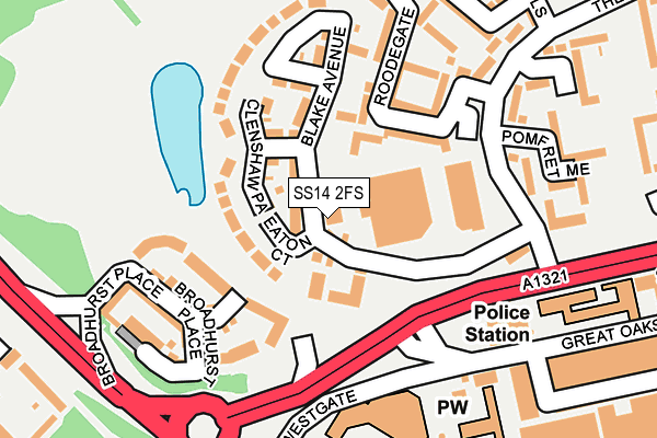 SS14 2FS map - OS OpenMap – Local (Ordnance Survey)
