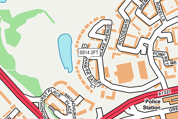 SS14 2FT map - OS OpenMap – Local (Ordnance Survey)
