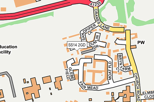 SS14 2GD map - OS OpenMap – Local (Ordnance Survey)