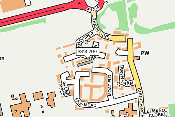 SS14 2GG map - OS OpenMap – Local (Ordnance Survey)