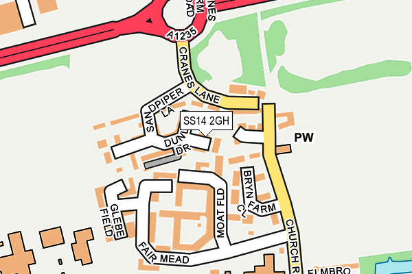 SS14 2GH map - OS OpenMap – Local (Ordnance Survey)