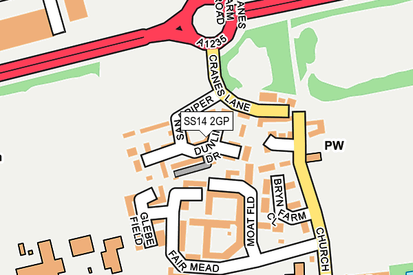 SS14 2GP map - OS OpenMap – Local (Ordnance Survey)