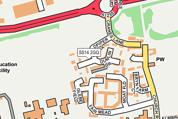 SS14 2GQ map - OS OpenMap – Local (Ordnance Survey)