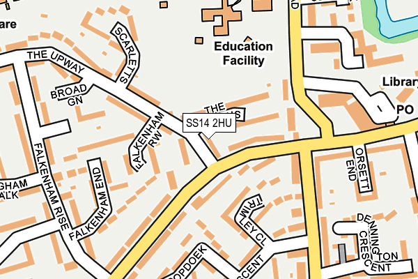 SS14 2HU map - OS OpenMap – Local (Ordnance Survey)