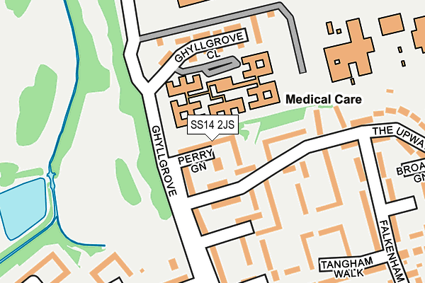 SS14 2JS map - OS OpenMap – Local (Ordnance Survey)