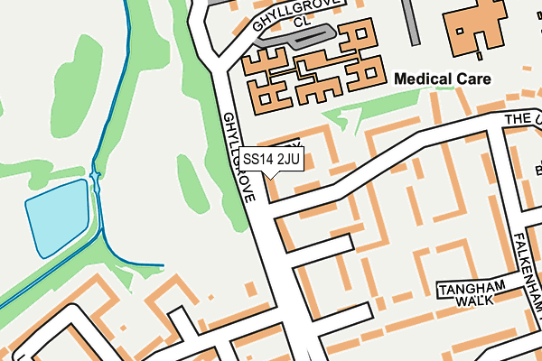 SS14 2JU map - OS OpenMap – Local (Ordnance Survey)