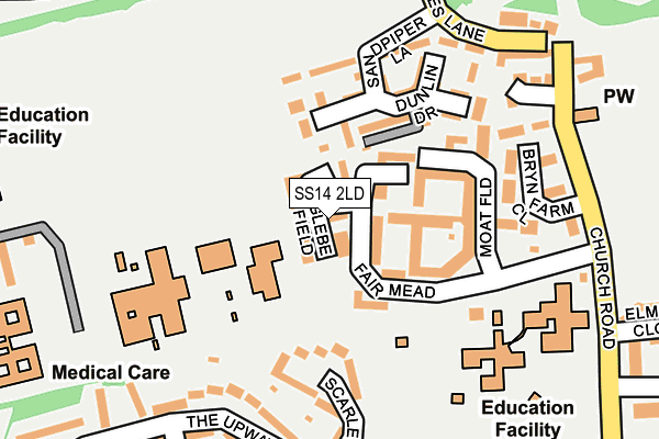 SS14 2LD map - OS OpenMap – Local (Ordnance Survey)