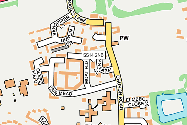 SS14 2NB map - OS OpenMap – Local (Ordnance Survey)