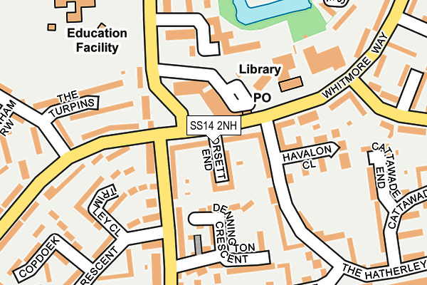 SS14 2NH map - OS OpenMap – Local (Ordnance Survey)