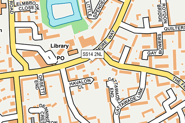 SS14 2NL map - OS OpenMap – Local (Ordnance Survey)