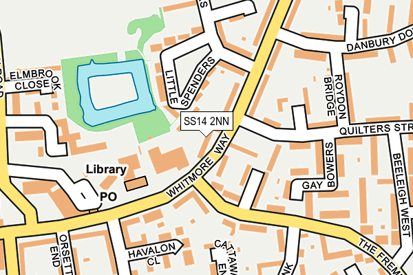 SS14 2NN map - OS OpenMap – Local (Ordnance Survey)