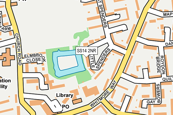 SS14 2NR map - OS OpenMap – Local (Ordnance Survey)