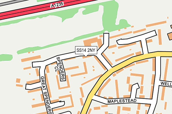 SS14 2NY map - OS OpenMap – Local (Ordnance Survey)