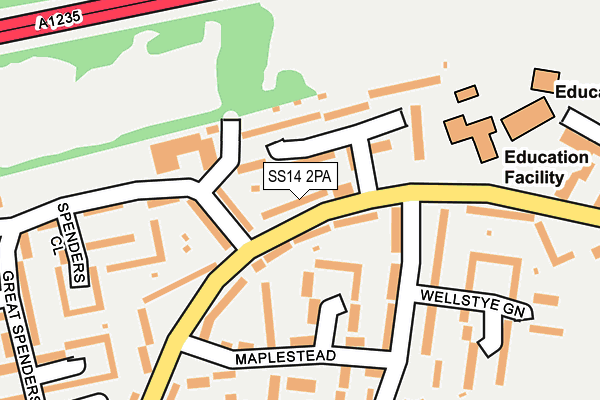 SS14 2PA map - OS OpenMap – Local (Ordnance Survey)