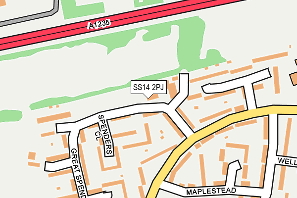 SS14 2PJ map - OS OpenMap – Local (Ordnance Survey)