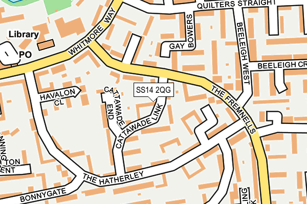 SS14 2QG map - OS OpenMap – Local (Ordnance Survey)