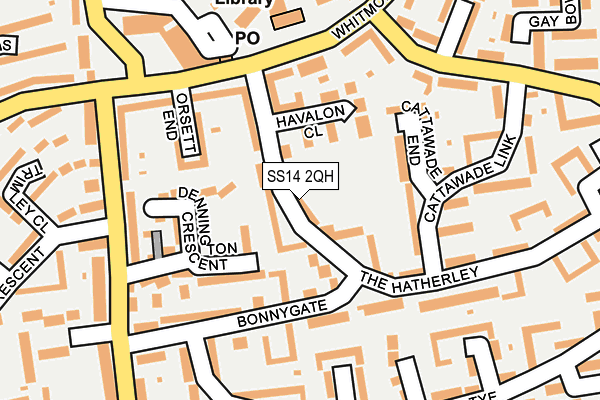 SS14 2QH map - OS OpenMap – Local (Ordnance Survey)