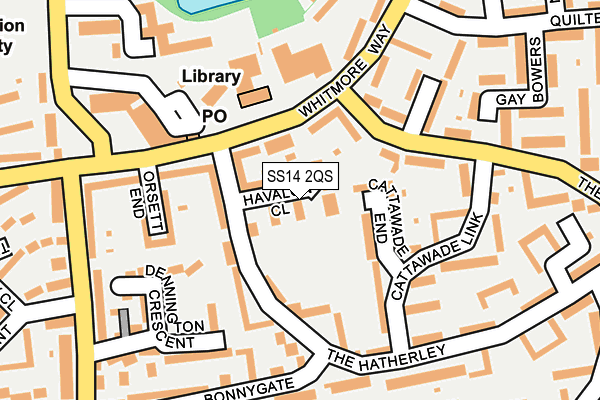 SS14 2QS map - OS OpenMap – Local (Ordnance Survey)