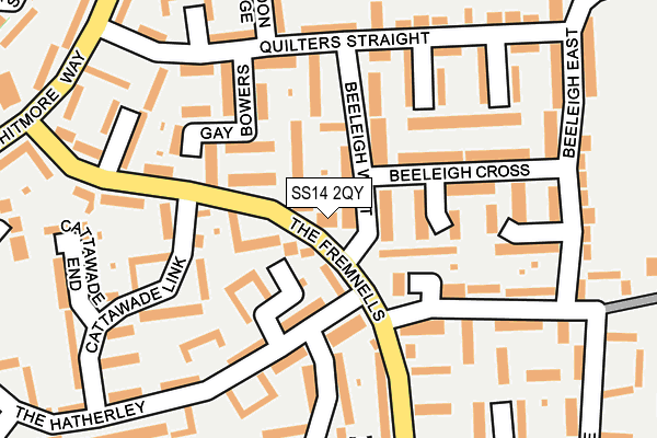 SS14 2QY map - OS OpenMap – Local (Ordnance Survey)