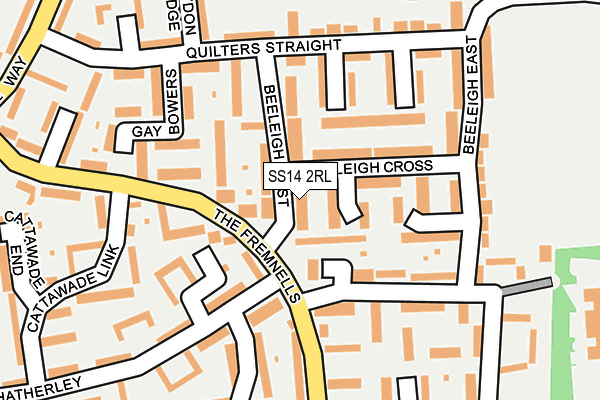SS14 2RL map - OS OpenMap – Local (Ordnance Survey)