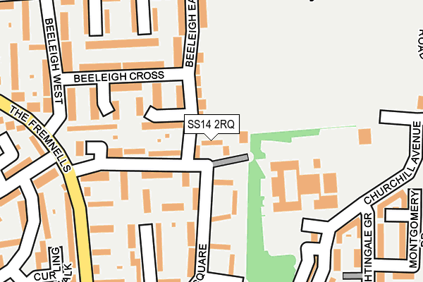 SS14 2RQ map - OS OpenMap – Local (Ordnance Survey)