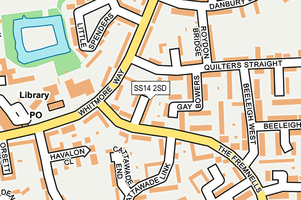 SS14 2SD map - OS OpenMap – Local (Ordnance Survey)