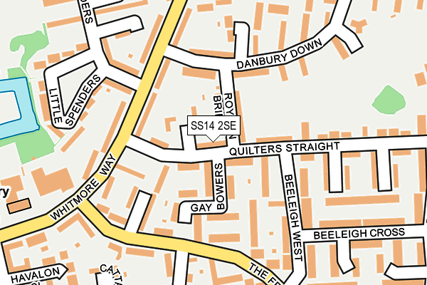 SS14 2SE map - OS OpenMap – Local (Ordnance Survey)