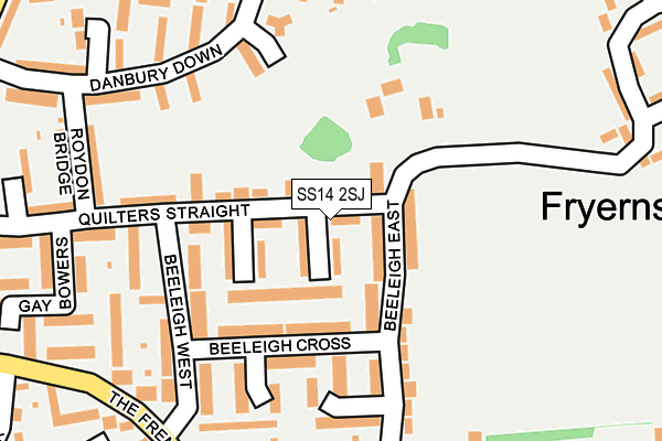 SS14 2SJ map - OS OpenMap – Local (Ordnance Survey)