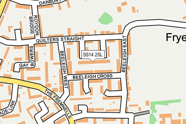 SS14 2SL map - OS OpenMap – Local (Ordnance Survey)