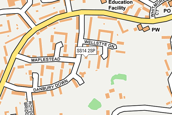 SS14 2SP map - OS OpenMap – Local (Ordnance Survey)