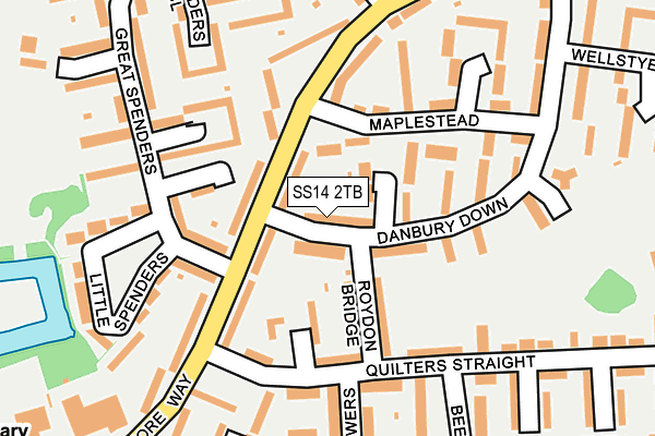 SS14 2TB map - OS OpenMap – Local (Ordnance Survey)