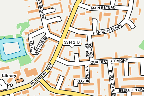 SS14 2TD map - OS OpenMap – Local (Ordnance Survey)