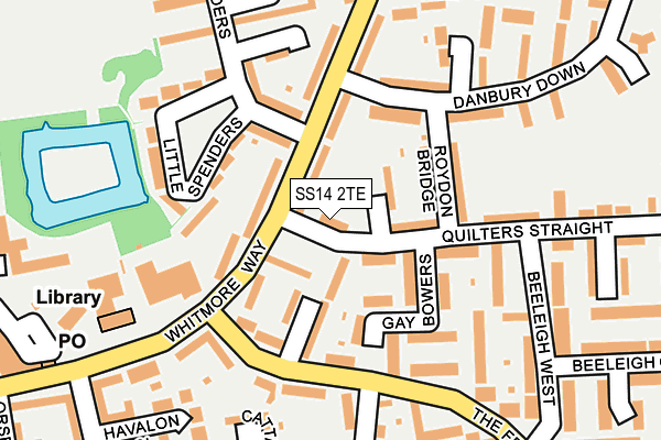 SS14 2TE map - OS OpenMap – Local (Ordnance Survey)