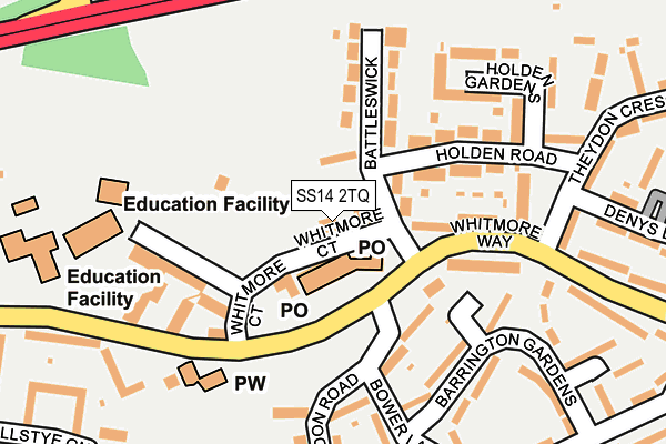 SS14 2TQ map - OS OpenMap – Local (Ordnance Survey)