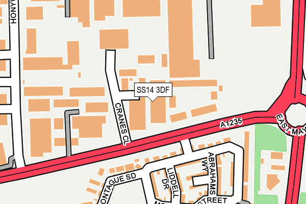 SS14 3DF map - OS OpenMap – Local (Ordnance Survey)